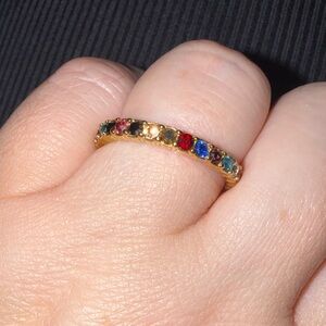 Taylor Swift Bejeweled Gold Multi-Color Gemstone Ring official
